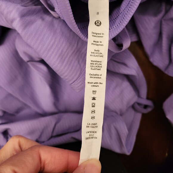 Lululemon women's purple studio pants in size 8 unlined - Picture 3 of 8